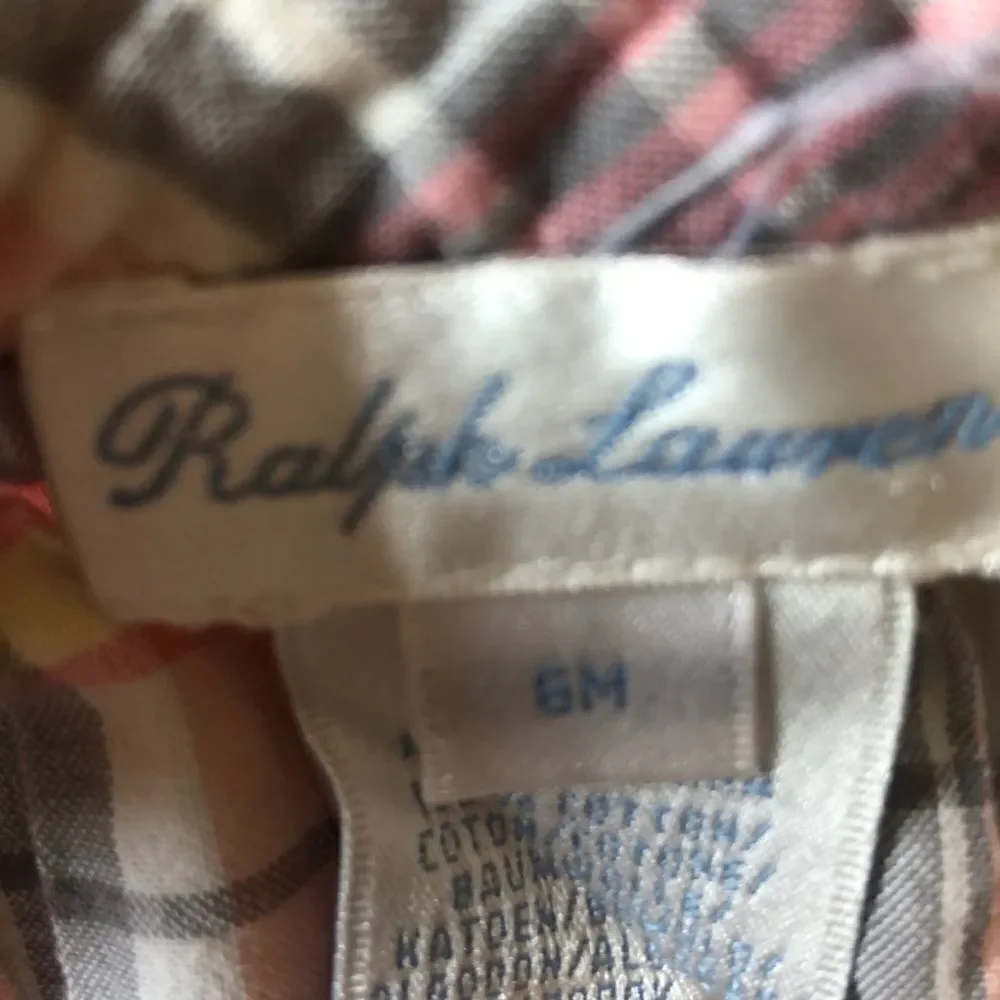 Ralph Lauren Girl’s Plaid Dress and Bloomers 6m‎